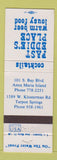 Matchbook Cover - Fast Eddie's Place Anna Maria Island Tarpon Springs FL