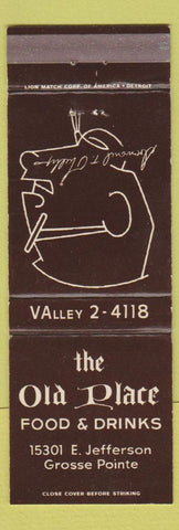 Matchbook Cover - Old Place Restaurant Grosse Pointe MI