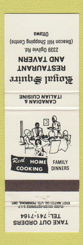 Matchbook Cover - Royal Squire Restaurant Ottawa ON