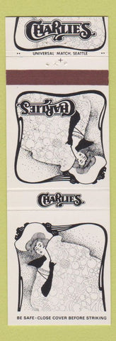 Matchbook Cover - Charlies Seattle Bellevue Olympia WA girlie