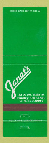 Matchbook Cover - Janet's Findlay OH