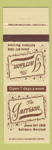 Matchbook Cover - Garrison Baltimore MD