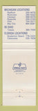 Matchbook Cover - Harbor House Redford Clawson Flint Bay City MI Toledo OH