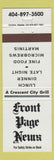 Matchbook Cover - Front Page News Crescent City