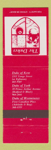 Matchbook Cover - The Dukes Toronto ON