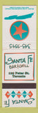 Matchbook Cover - Santa Fe Bar Grill Toronto ON