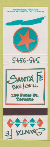 Matchbook Cover - Santa Fe Bar Grill Toronto ON