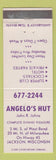 Matchbook Cover - Angelo's Hut JACkson WI