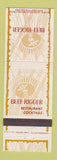 Matchbook Cover - Beef Rigger Restaurant