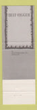 Matchbook Cover - Beef Rigger Restaurant