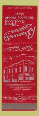 Matchbook Cover - Brummett's Brownsville TN