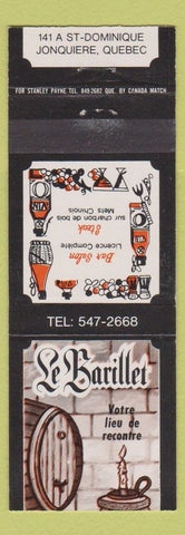 Matchbook Cover - Le Barillet Jonquiere QC