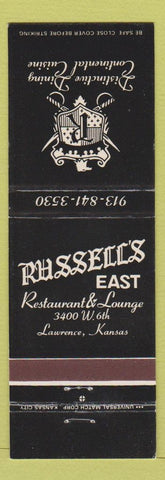 Matchbook Cover - Cussell's East Lawrence KS WEAR
