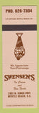 Matchbook Cover - Swensen's Myrtle Beach SC