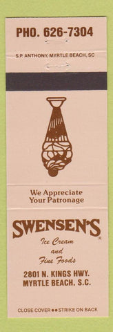 Matchbook Cover - Swensen's Myrtle Beach SC