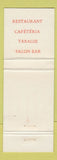 Matchbook Cover - Restaurant La Relache Sillery QC
