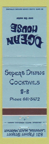 Matchbook Cover - Ocean Hosue Lahaina Maui Hawaii WEAR