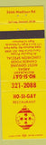 Matchbook Cover - Ho Si Gay Restaurant Chinese Cincinnati OH