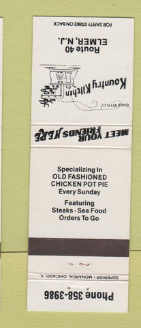 Matchbook Cover - Kountry Kitchen Elmer NJ