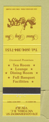 Matchbook Cover - James Bay Inn Victoria BC