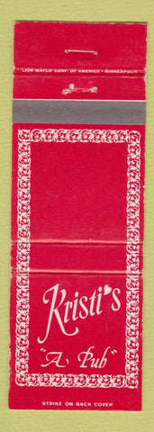 Matchbook Cover - Kristi's Pub Columbus Parma Elyria OH Decatur IL
