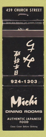 Matchbook Cover - Michi Japanese Restaurant Toronto ON WEAR
