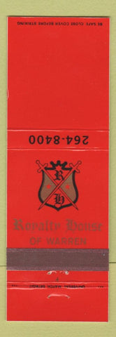 Matchbook Cover - Royalty House of Warren MI
