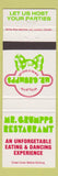Matchbook Cover - Mr Grumps Restaurant Toronto ON