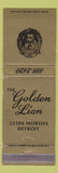 Matchbook Cover - Golden Lion Detroit MI WEAR