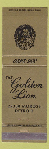 Matchbook Cover - Golden Lion Detroit MI WEAR