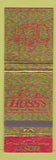Matchbook Cover - Hoss's Steak Sea House Dubois Altoona Oil City PA