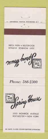 Matchbook Cover - Spring House Rochester NY