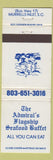 Matchbook Cover - Admiral's Flagship Seafood Murrells Inlet SC WEAR