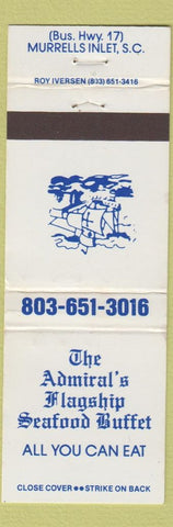 Matchbook Cover - Admiral's Flagship Seafood Murrells Inlet SC WEAR
