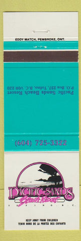 Matchbook Cover - Pacific Sands Beach Resort Tofino BC