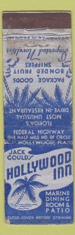 Matchbook Cover - Jack Gould's Hollywood Inn FL WORN