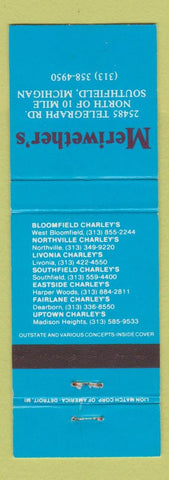Matchbook Cover - Meriwether's Southfield MI