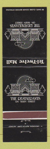 Matchbook Cover - Restaurants on Main Street