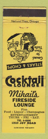 Matchbook Cover - Mihail's Fireside Lounge