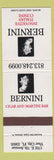 Matchbook Cover - Bernini Cigar Martini Bar Ybor City FL