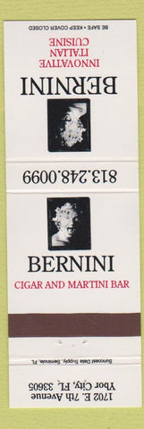 Matchbook Cover - Bernini Cigar Martini Bar Ybor City FL