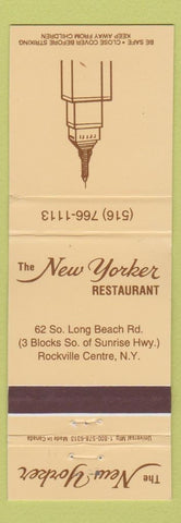 Matchbook Cover - New Yorker Rockville Centre NY WEAR