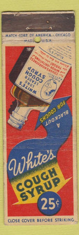 Matchbook Cover - White's Cough Syrup girlie