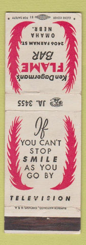 Matchbook Cover - Ken Dagerman's Flame Bar Omaha NE