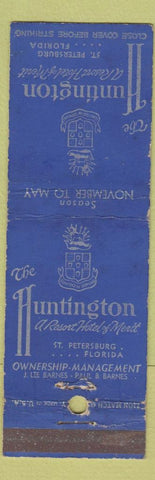 Matchbook Cover - Huntington Hotel ST Petersburg FL