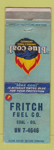 Matchbook Cover - Blue Coal Fritch Fuel WORN 1955