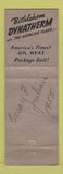 Matchbook Cover - Blue Coal Fritch Fuel WORN 1955