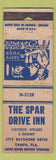 Matchbook Cover - Spar Drive Inn Tampa FL WORN