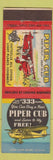 Matchbook Cover - Piper Cub Airplane