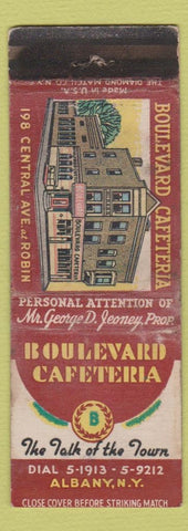 Matchbook Cover - Boulevard Cafeteria Albany NY WORN